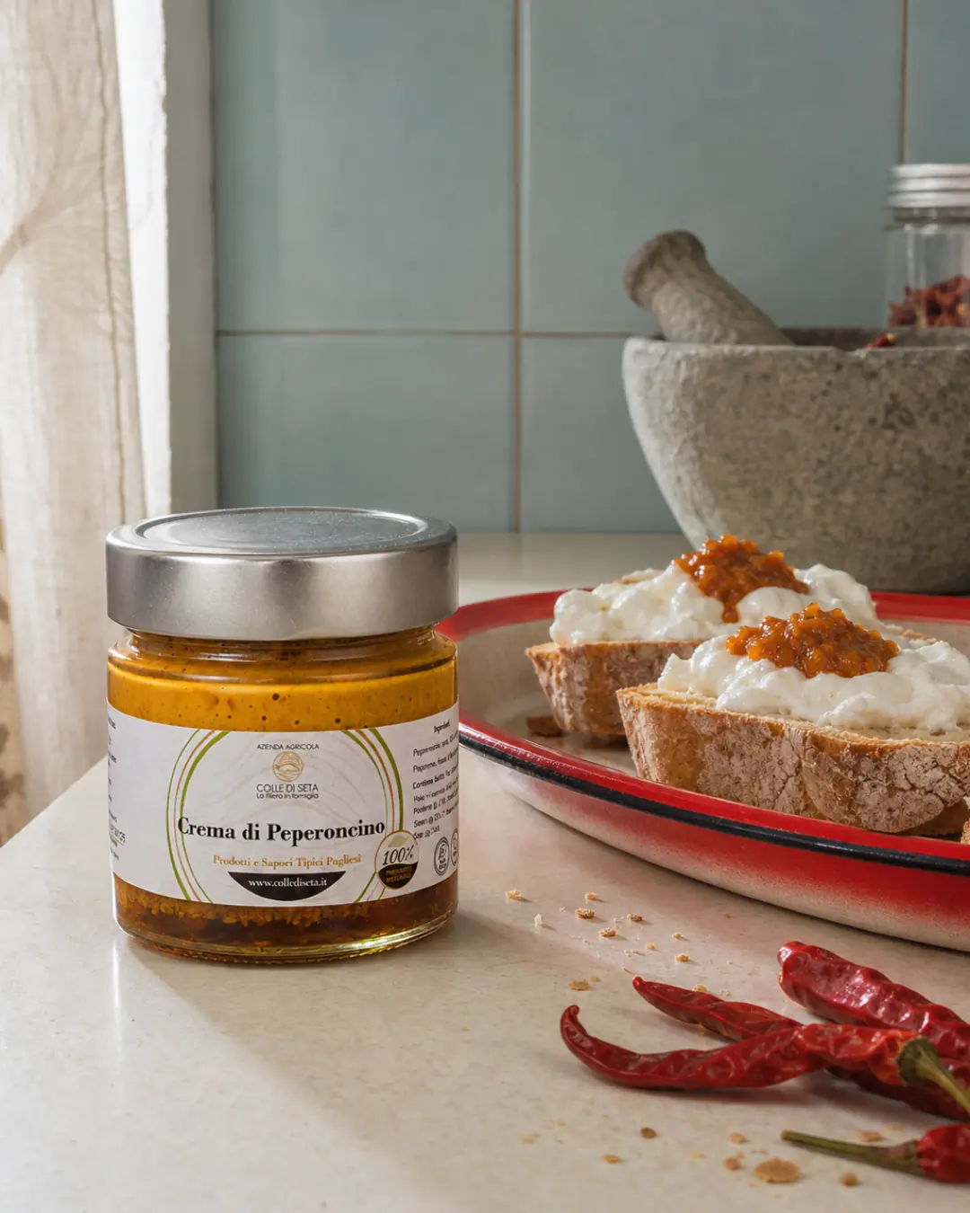 Colle di Seta — Crema peperoncino — luce naturale