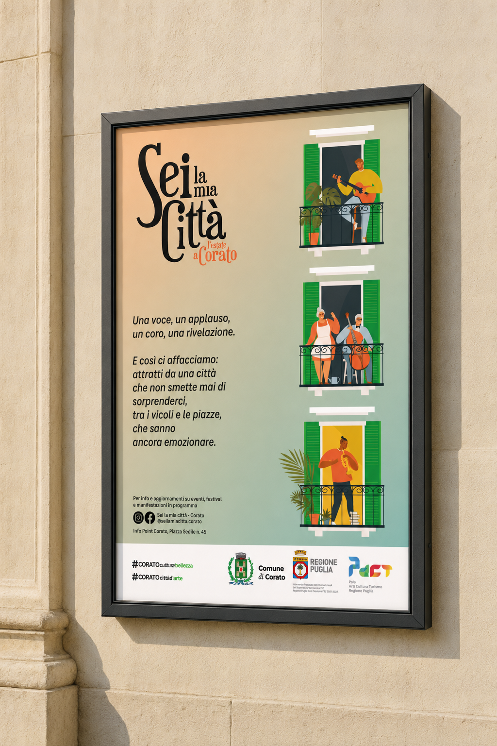 Manifesto Sei la mia Città affisso a parete