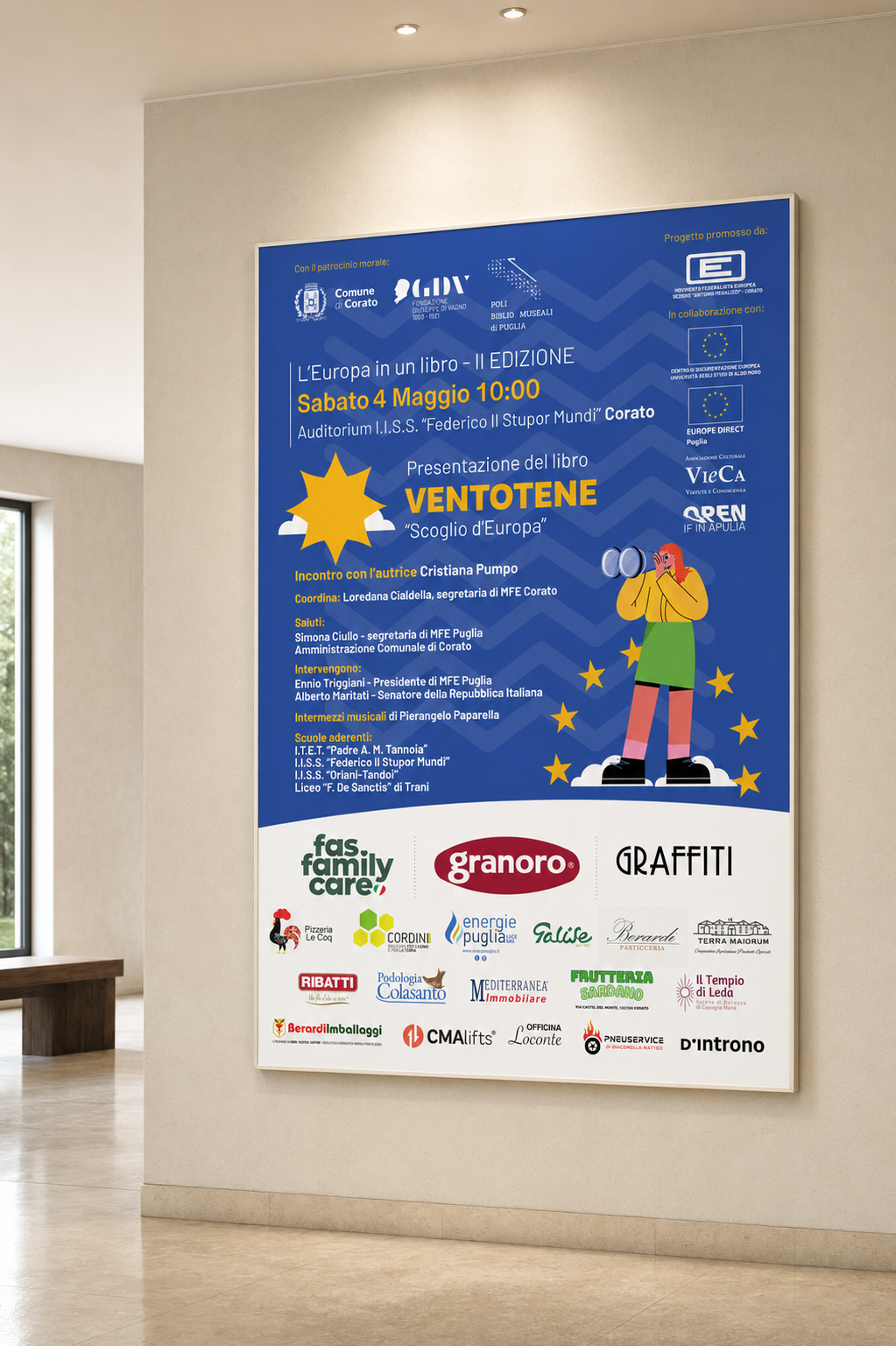 Manifesto Festa dell'Europa — presentazione libro Ventotene