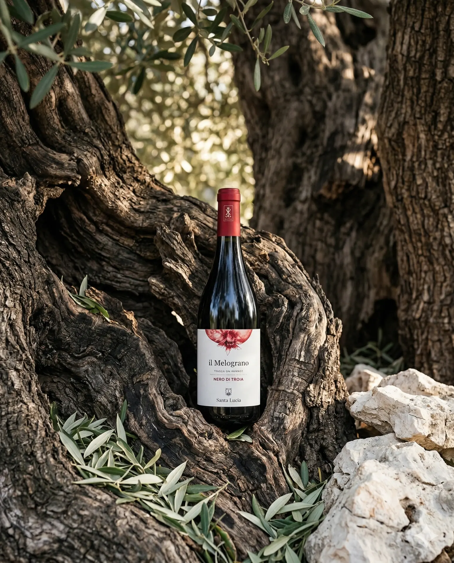 Azienda Agricola Santa Lucia — il Melograno — Nero di Troia tra gli ulivi secolari