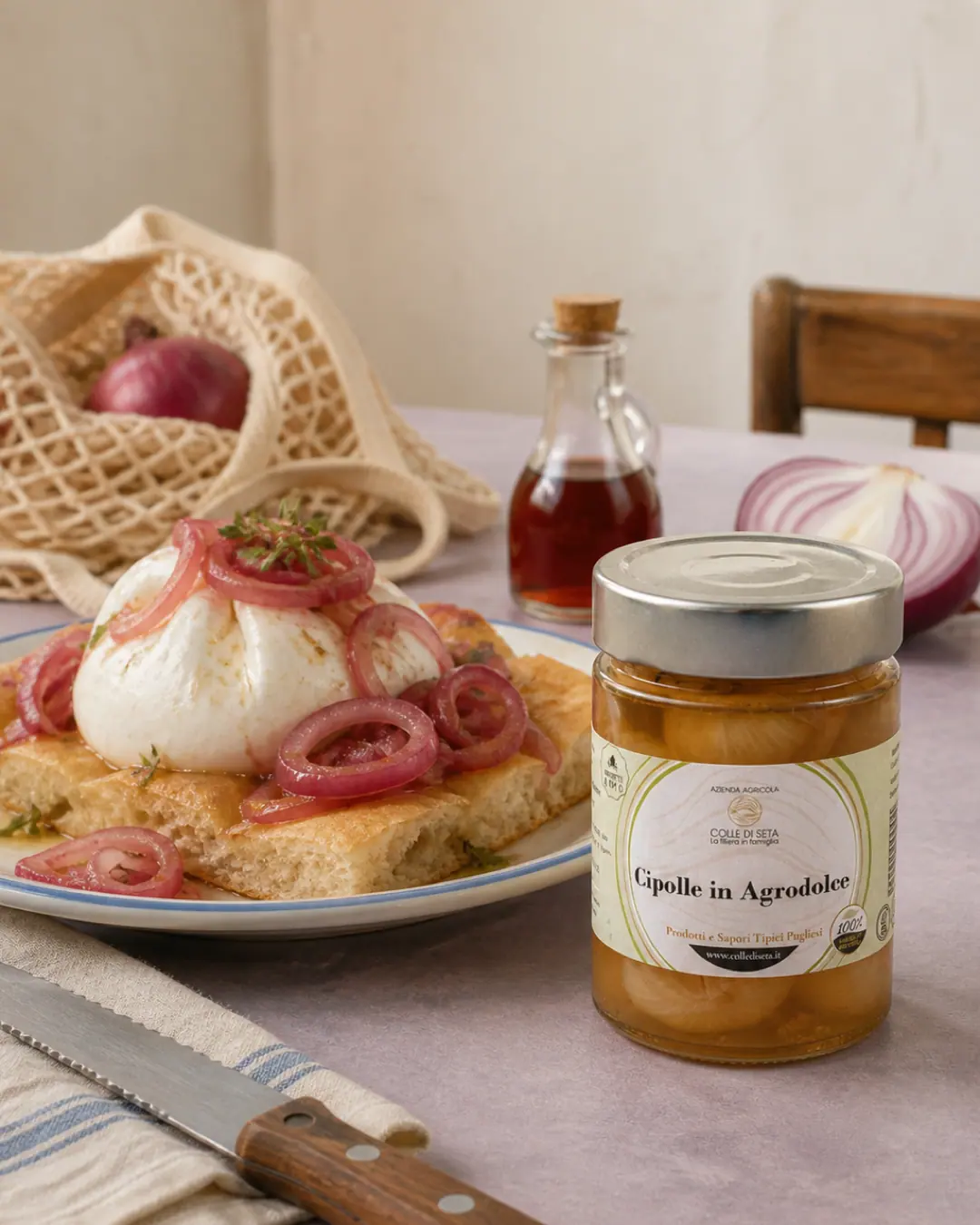 Colle di Seta — Cipolle agrodolce — luce naturale