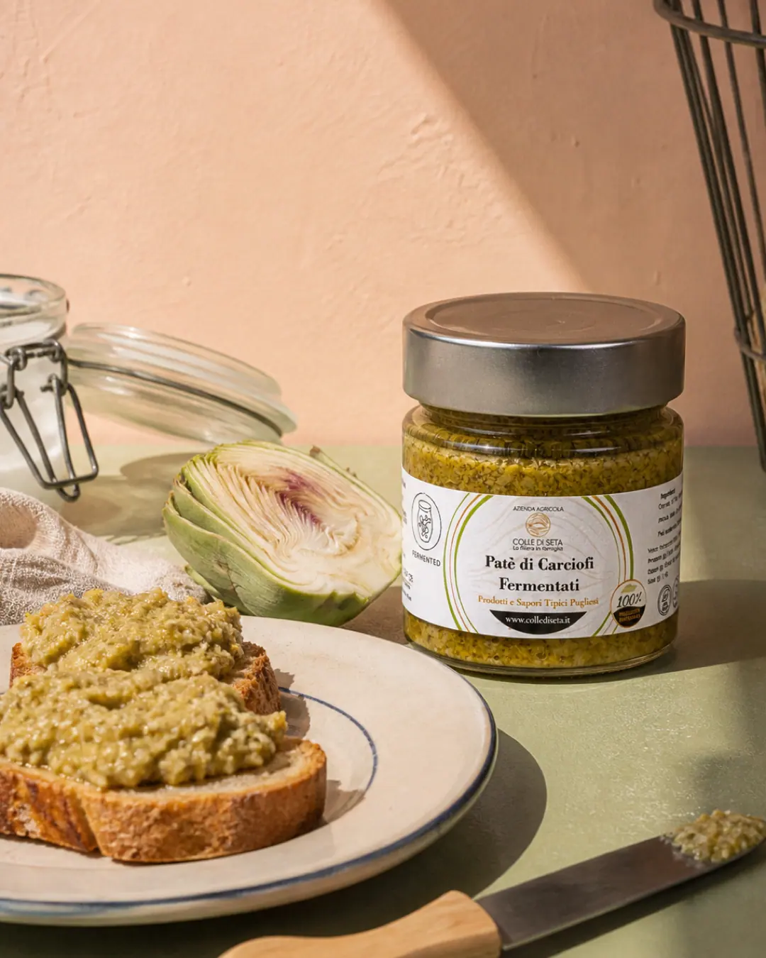 Colle di Seta — Pate carciofi fermentati — luce naturale