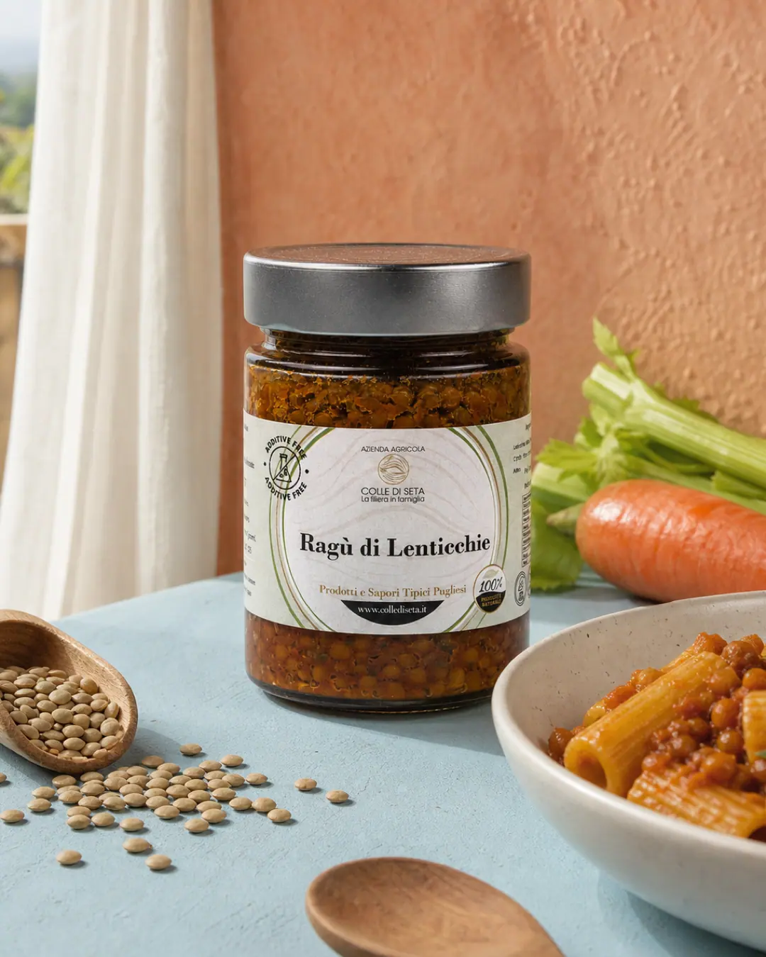 Colle di Seta — Ragu lenticchie — luce naturale