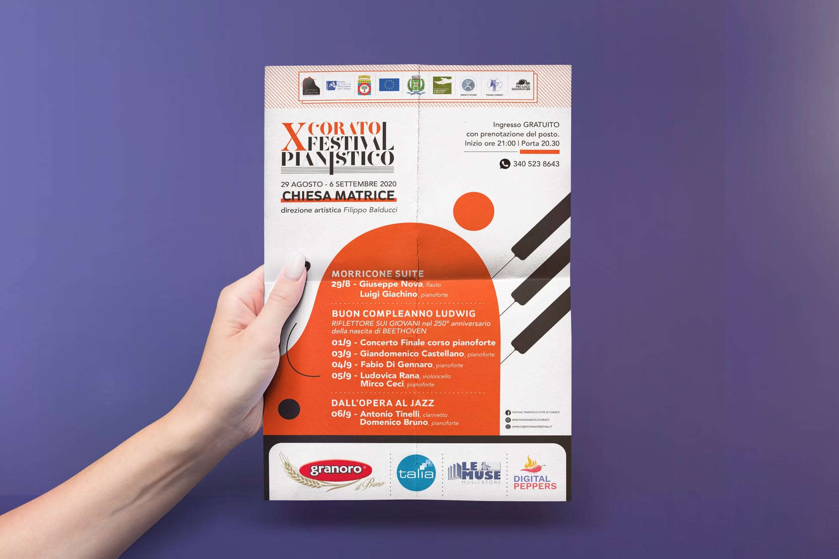 Poster X Festival Pianistico di Corato 2020 — Chiesa Matrice