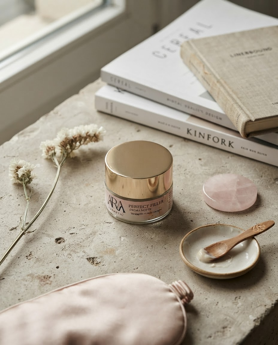 Ara Cosmetici — Perfect Filler crema notte — quarzo rosa e libri · campagna Google Ads