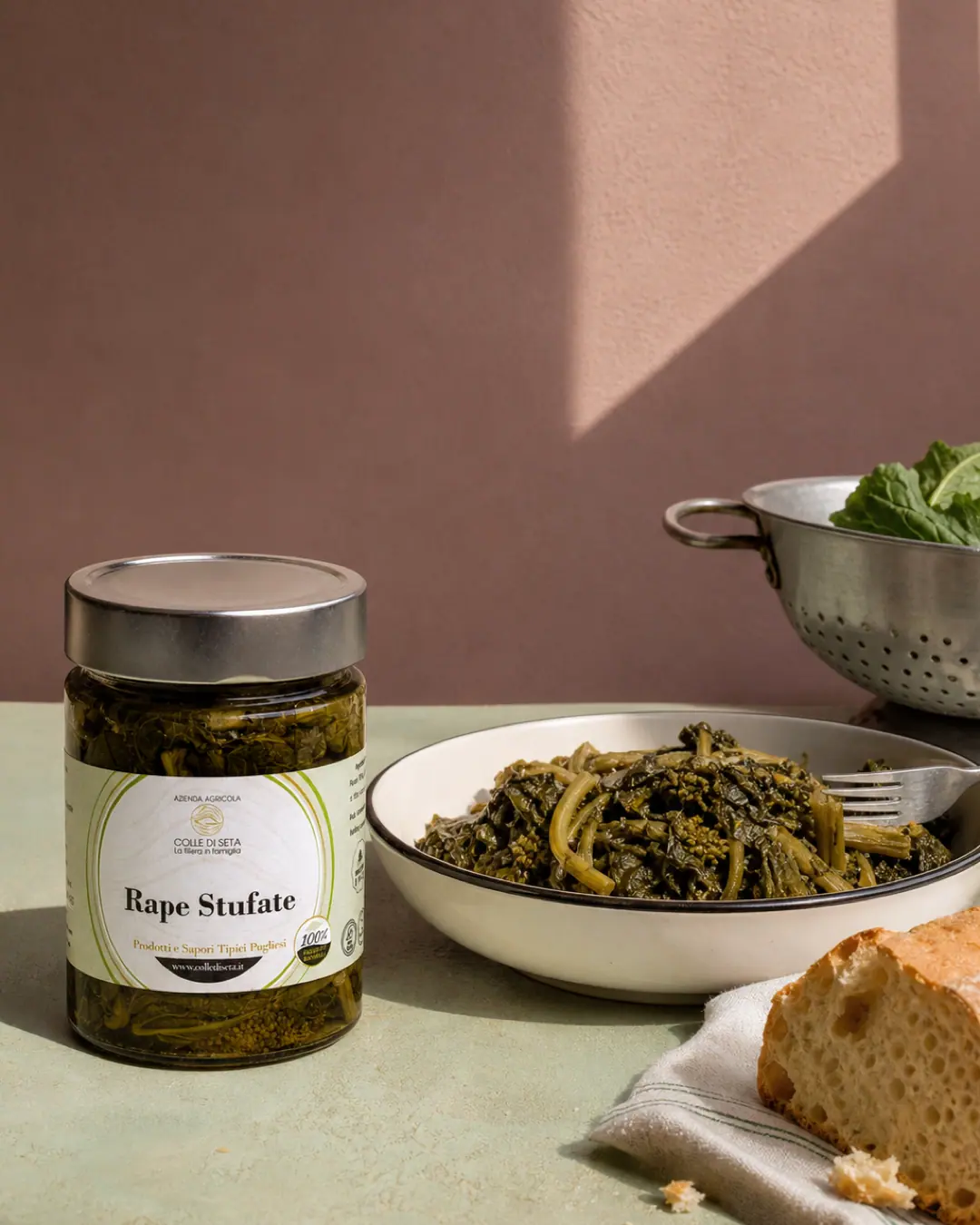 Colle di Seta — Rape stufate — luce naturale