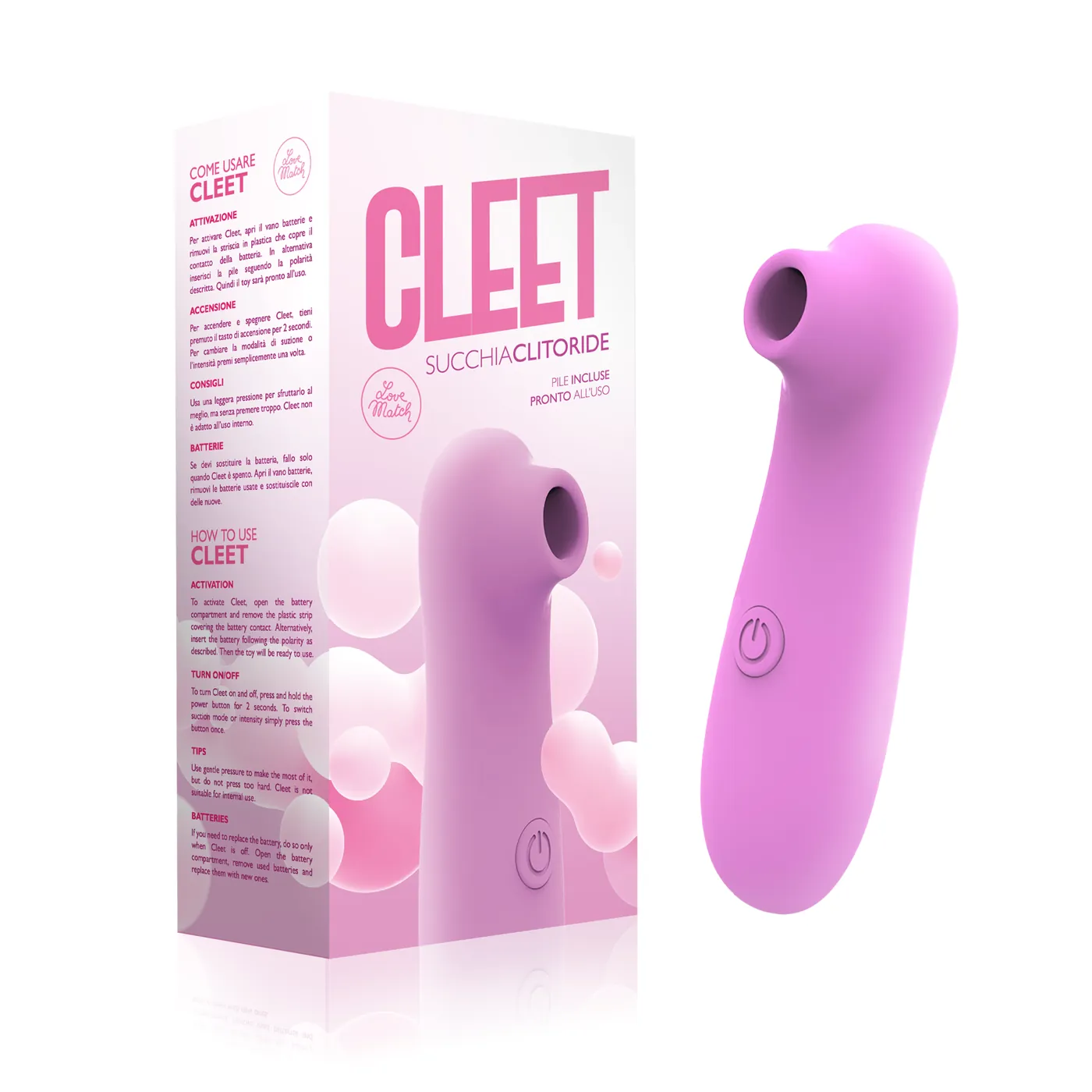 Packaging design elegante per Love Match Cleet - design moderno e discreto