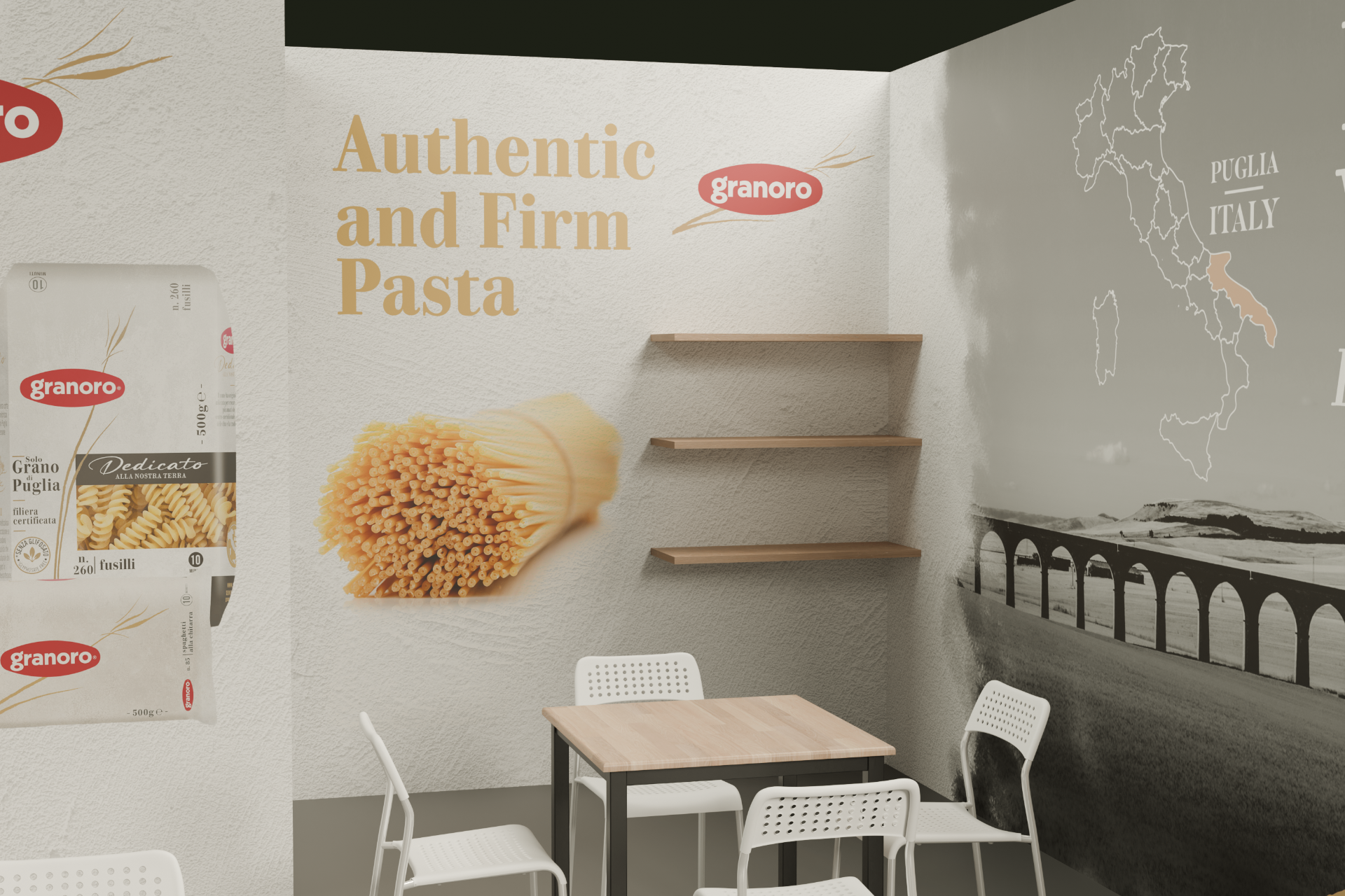 Stand Granoro ad Anuga Colonia 2025 - Dettaglio esposizione prodotti