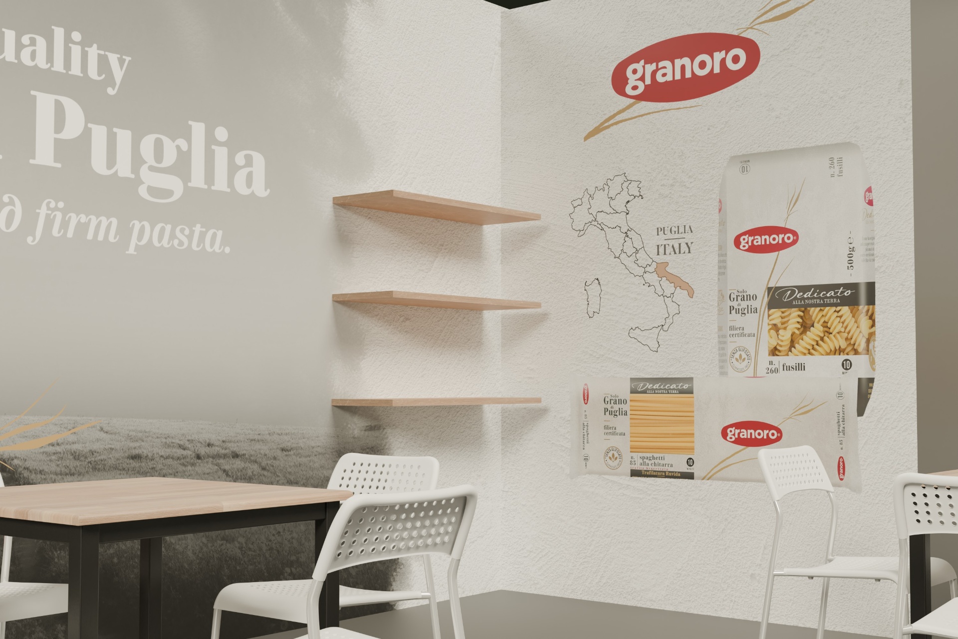 Stand Granoro ad Anuga Colonia 2025 - Dettaglio packaging Dedicato