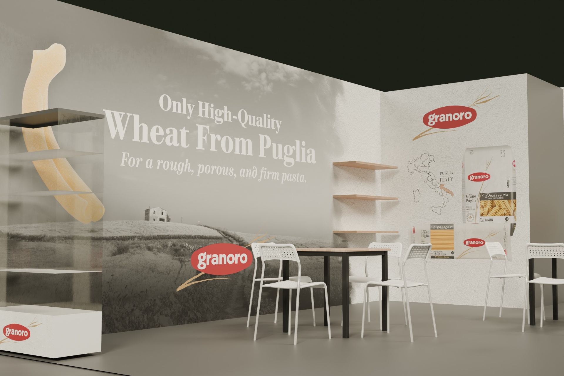 Stand Granoro ad Anuga Colonia 2025 - Vista laterale sinistra